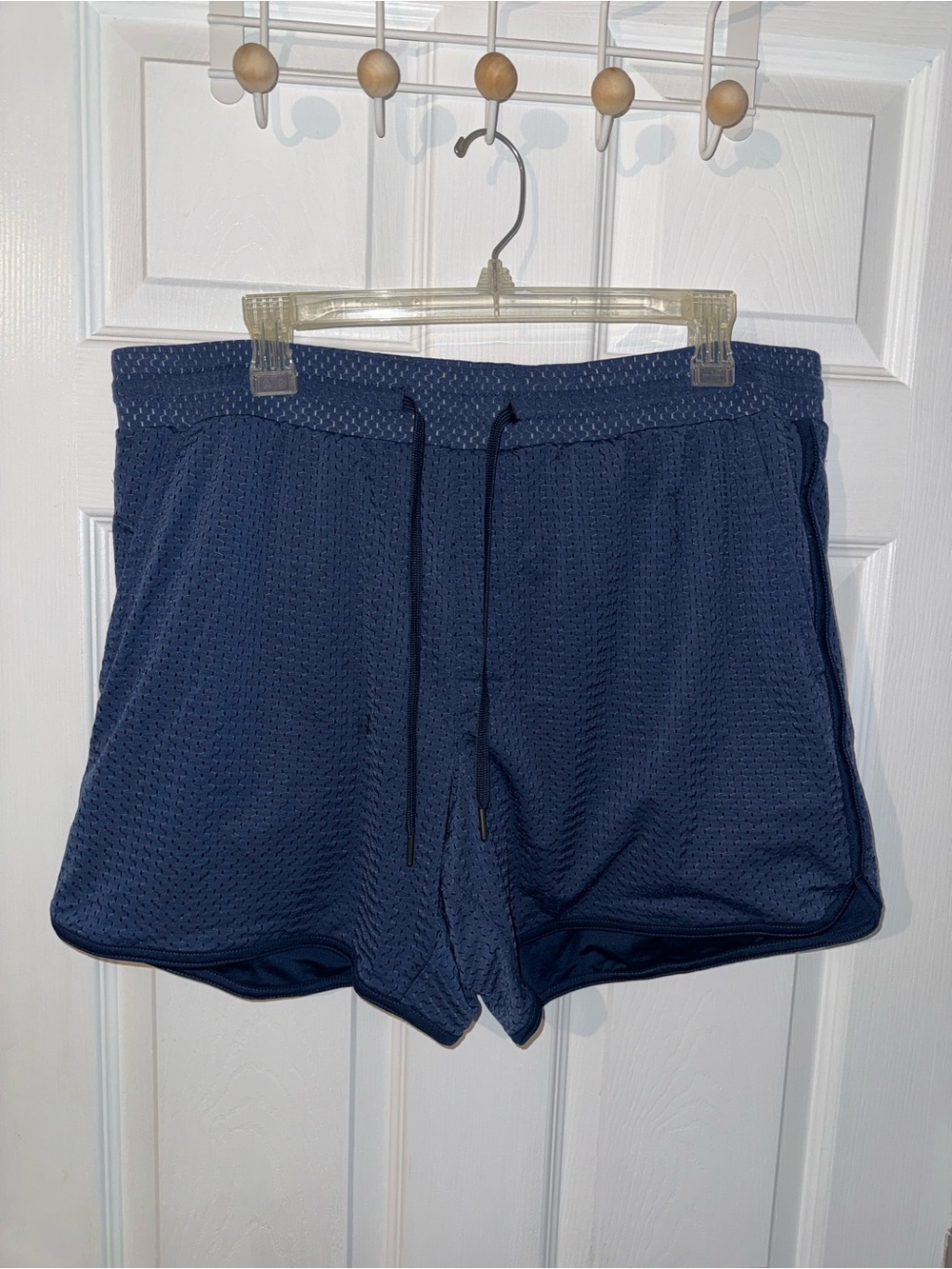 American Eagle Men’s Swim Trunk Shorts Size Large Blue Drawstring Pockets Lined